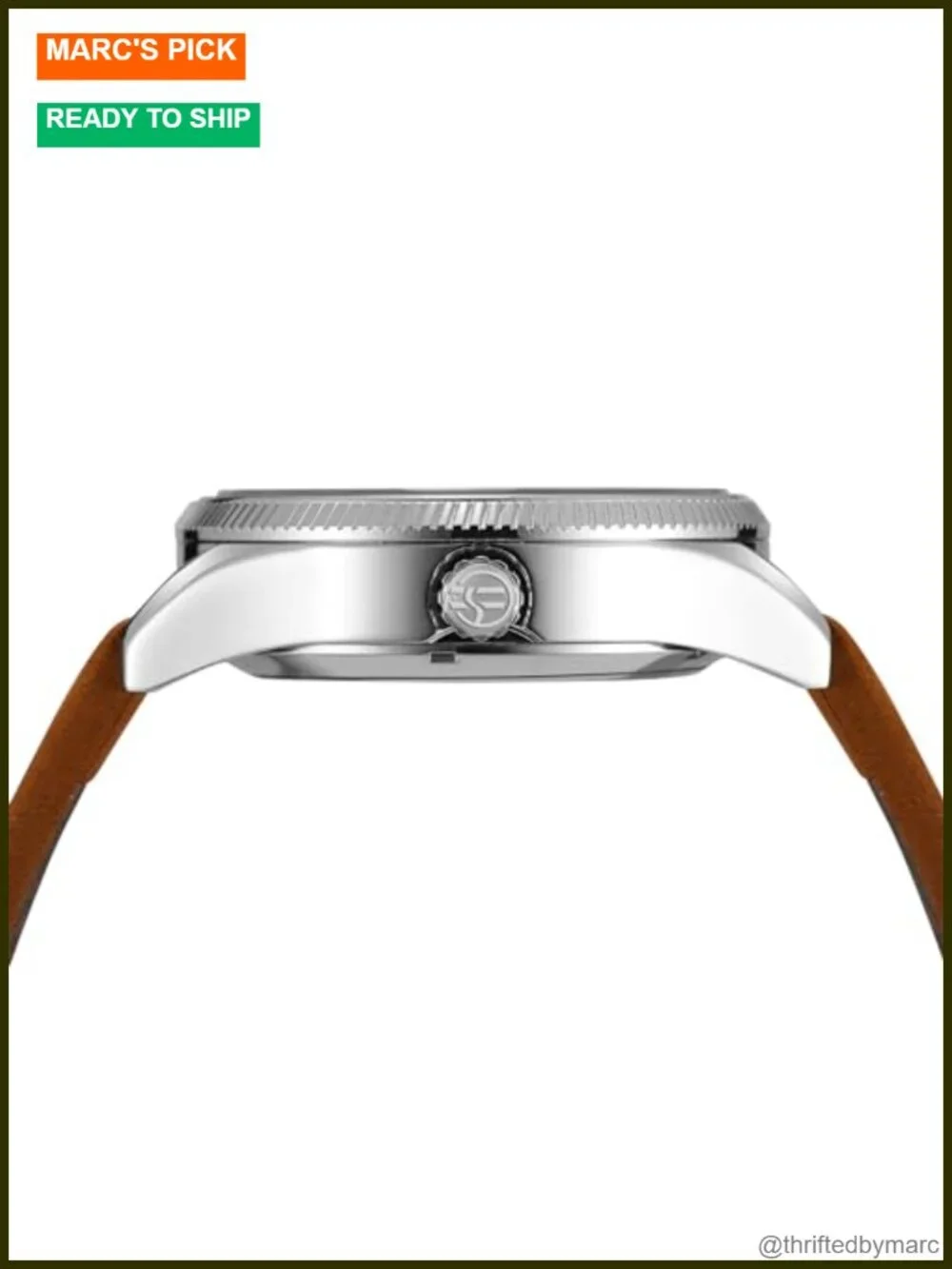 Men's Hand-Wind Mechanical Skeleton Watch with Leather Strap